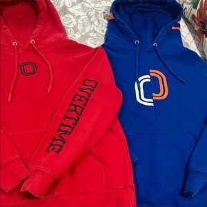 Overtime Red and Blue Men's Hoodies